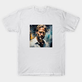 portrait of Aaron Eckhart T-Shirt